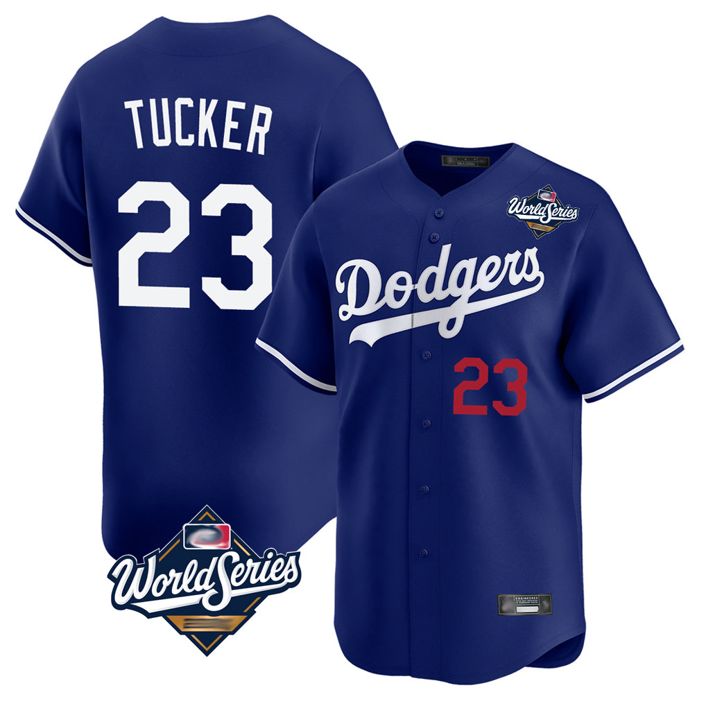 LA.Dodgers #23 Kyle Tucker Player Royal World Series Limited Home Fdoa Stitched Jerseys