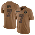D.Cowboys #7 Rashan Gary Player Brown Salute to Service Limited Home Game Gdoa Stitched Jerseys