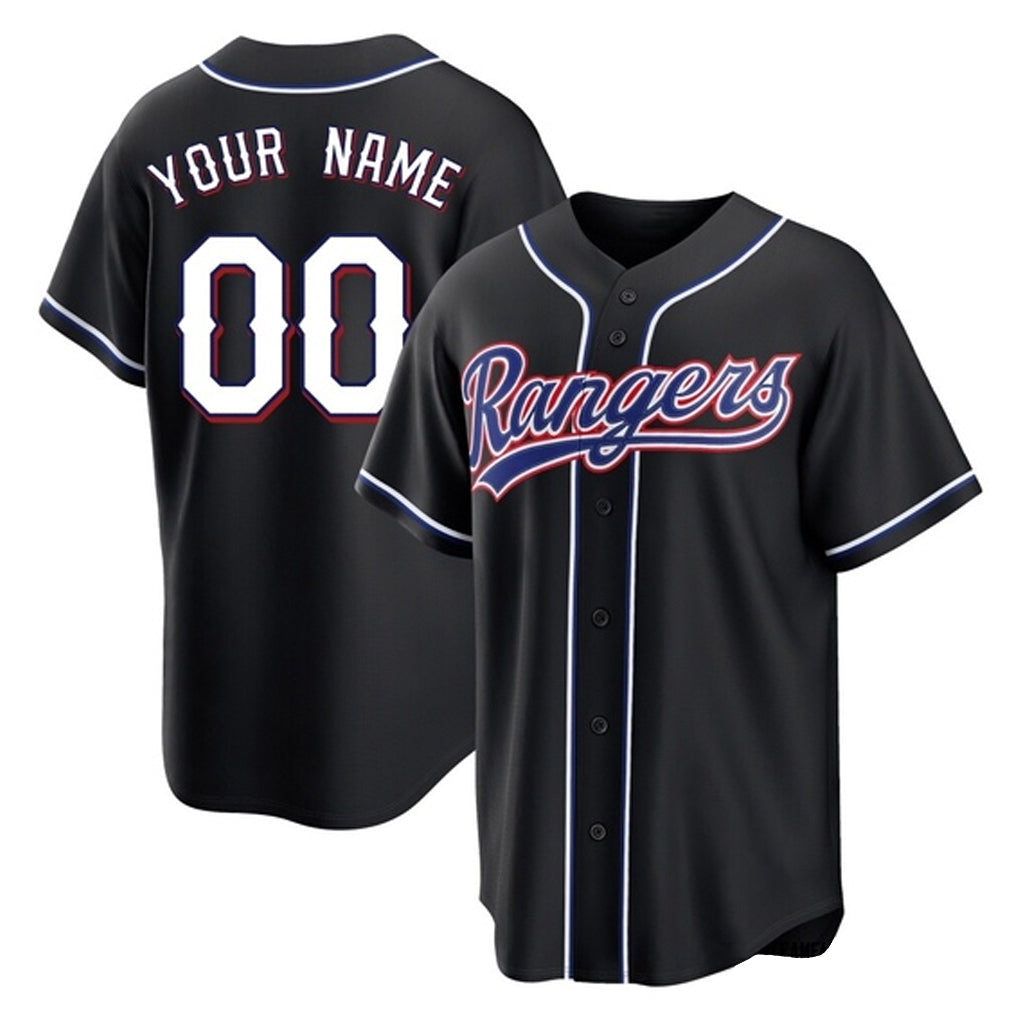 Custom T.Rangers Black 2026 Fashion Out Home Game Any Name & Number Gdoa Stitched Jerseys