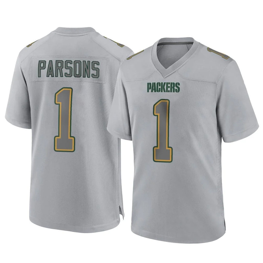 GB.Packers #1 Micah Parsons Player Gray Atmosphere Fashion Home Game Gdoa Stitched Jerseys
