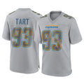 LA.Chargers #93 Teair Tart Player Gray Atmosphere Fashion Home Game Gdoa Stitched Jerseys