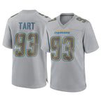 LA.Chargers #93 Teair Tart Player Gray Atmosphere Fashion Home Game Gdoa Stitched Jerseys
