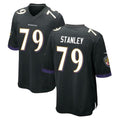 B.Ravens #79 Ronnie Stanley Player Black Alternate Home Game Gdoa Stitched Jerseys