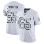 LV.Raiders #65 Tyler Linderbaum Player White Limited Color Rush Home Game Gdoa Stitched Jerseys