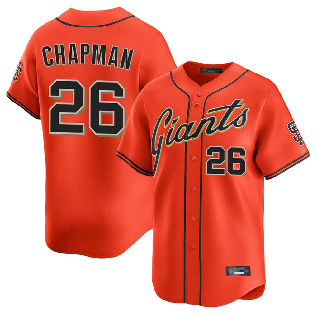 SF.Giants #26 Matt Chapman Player Orange Home Limited Fdoa Stitched Jerseys