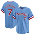 T.Rangers #7 Ivan Rodriguez Player Light Blue Cooperstown Collection Limited Fdoa Stitched Jerseys