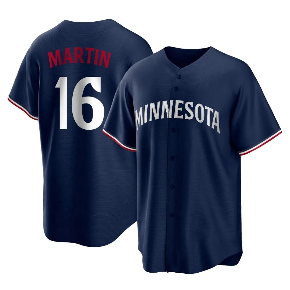 M.Twins #16 Austin Martin Player Navy Replica Alternate Home Fdoa Stitched Jerseys