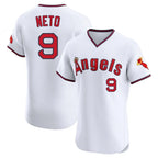 LA.Angels #9 Zach Neto Player White T-shirt Home Limited Elite Fdoa Stitched Jerseys