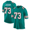 M.Dolphins #73 Austin Jackson Player Aqua Alternate Home Game Gdoa Stitched Jerseys