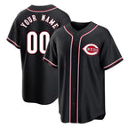 Custom C.Reds Black Fashion Out Home Game Any Name & Number Gdoa Stitched Jerseys