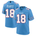 T.Titans #18 Cor'Dale Flott Player Light Blue 2026 Game Home Gdoa Stitched Jerseys