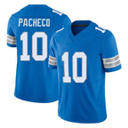 D.Lions #10 Isiah Pacheco Player Blue Limited Vapor F.U.S.E. Alternate Home Game Gdoa Stitched Jerseys