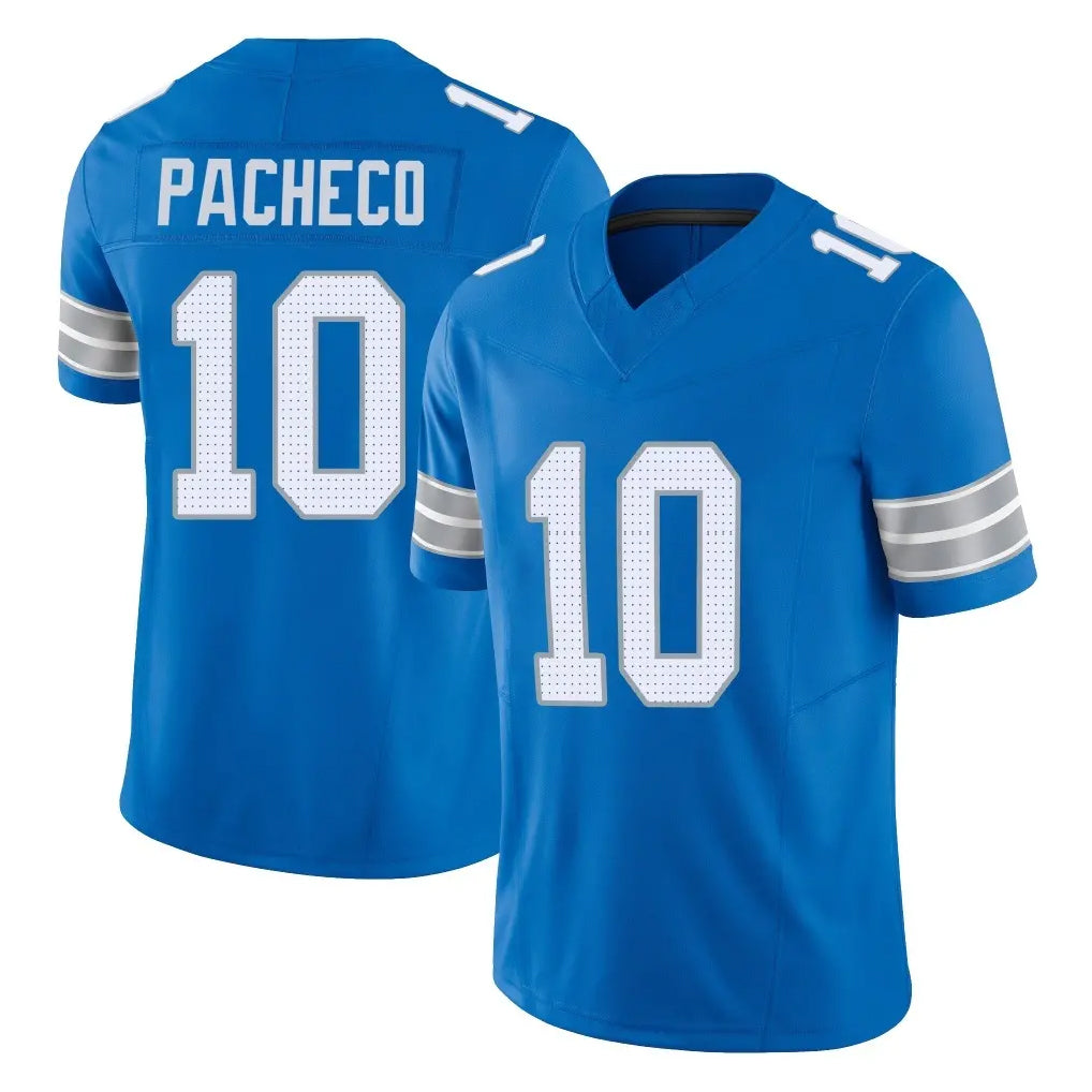 D.Lions #10 Isiah Pacheco Player Blue Limited Vapor F.U.S.E. Alternate Home Game Gdoa Stitched Jerseys