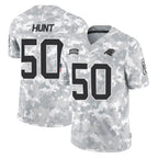 C.Panthers #50 Robert Hunt Player Arctic Camo Salute to Service Limited Game Gdoa Stitched Jerseys