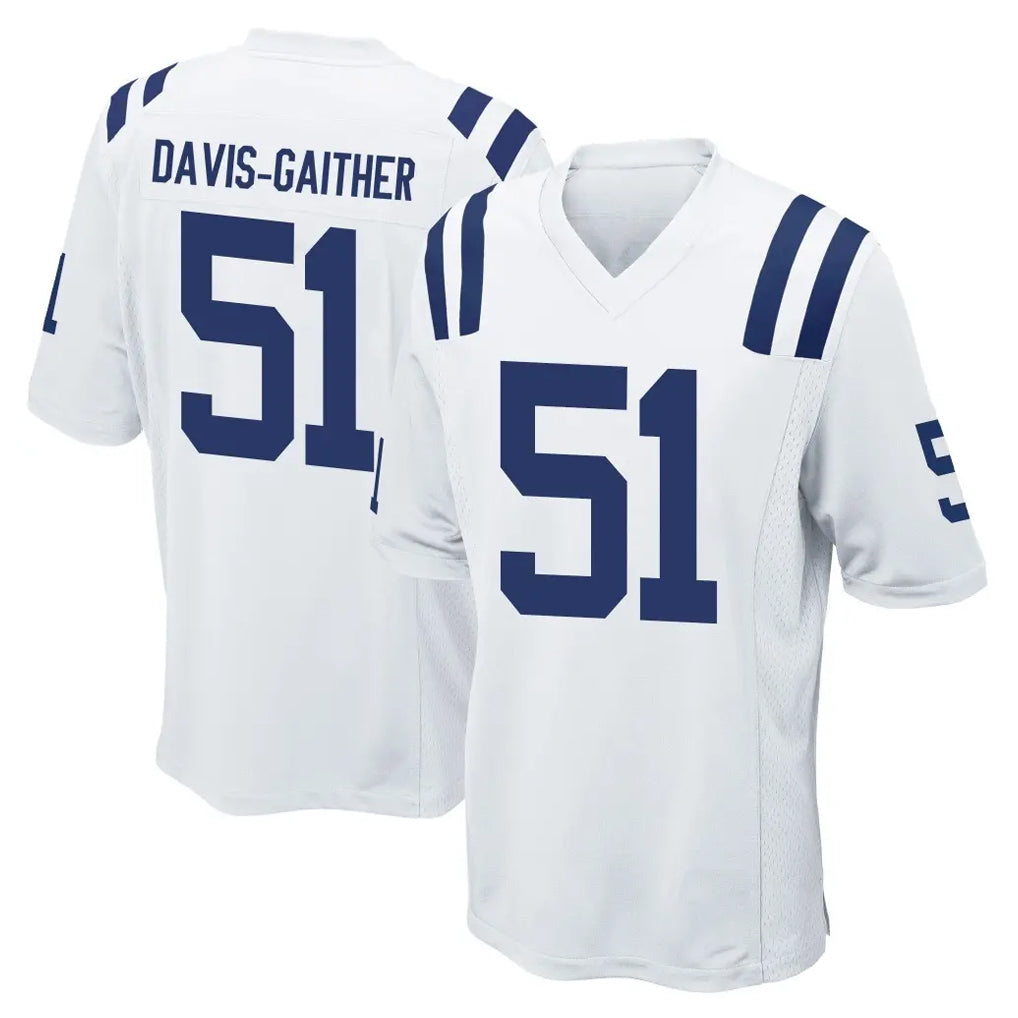 IN.Colts #51 Akeem Davis-Gaither Player White Home Game Gdoa Stitched Jerseys