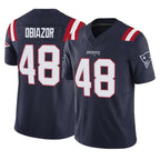 NE.Patriots #48 Namdi Obiazor Player Navy Limited Vapor F.U.S.E. Home Game Gdoa Stitched Jerseys