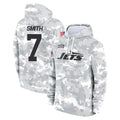 NY.Jets #7 Geno Smith Player Arctic Camo Salute to Service Pullover Hoodies Limited Game Gdoa Stitched Jerseys