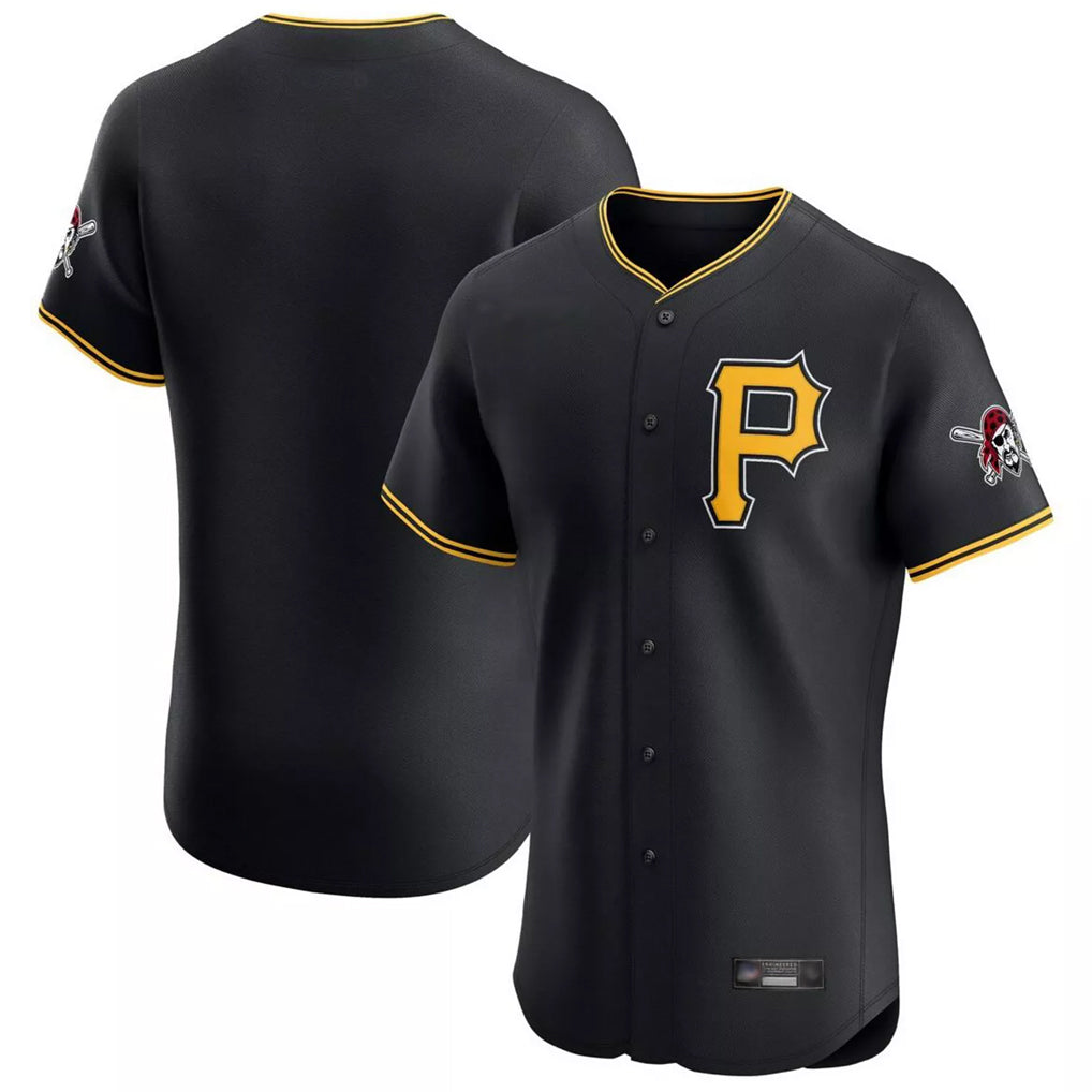 P.Pirates ## Pirates Blank Player Black Alternate 2025 Home Limited Elite Fdoa Stitched Jerseys