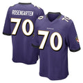 B.Ravens #70 Roger Rosengarten Player Purple Home Game Gdoa Stitched Jerseys