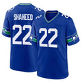 S.Seahawks #22 Rashid Shaheed Player Royal Throwback Home Game Gdoa Stitched Jerseys