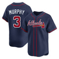 A.Braves #3 Dale Murphy Player Navy Limited Home Game Gdoa Stitched Jerseys
