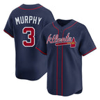 A.Braves #3 Dale Murphy Player Navy Limited Home Game Gdoa Stitched Jerseys