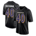 B.Ravens #40 Teddye Buchanan Player Black Carbon Fashion Home Game Gdoa Stitched Jerseys