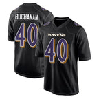 B.Ravens #40 Teddye Buchanan Player Black Carbon Fashion Home Game Gdoa Stitched Jerseys