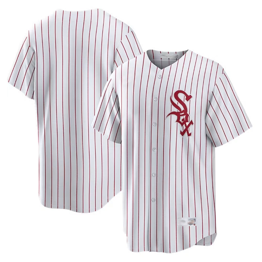 C.White Sox ## White Sox Blank Player Red Stripe White Home Game Gdoa Stitched Jerseys