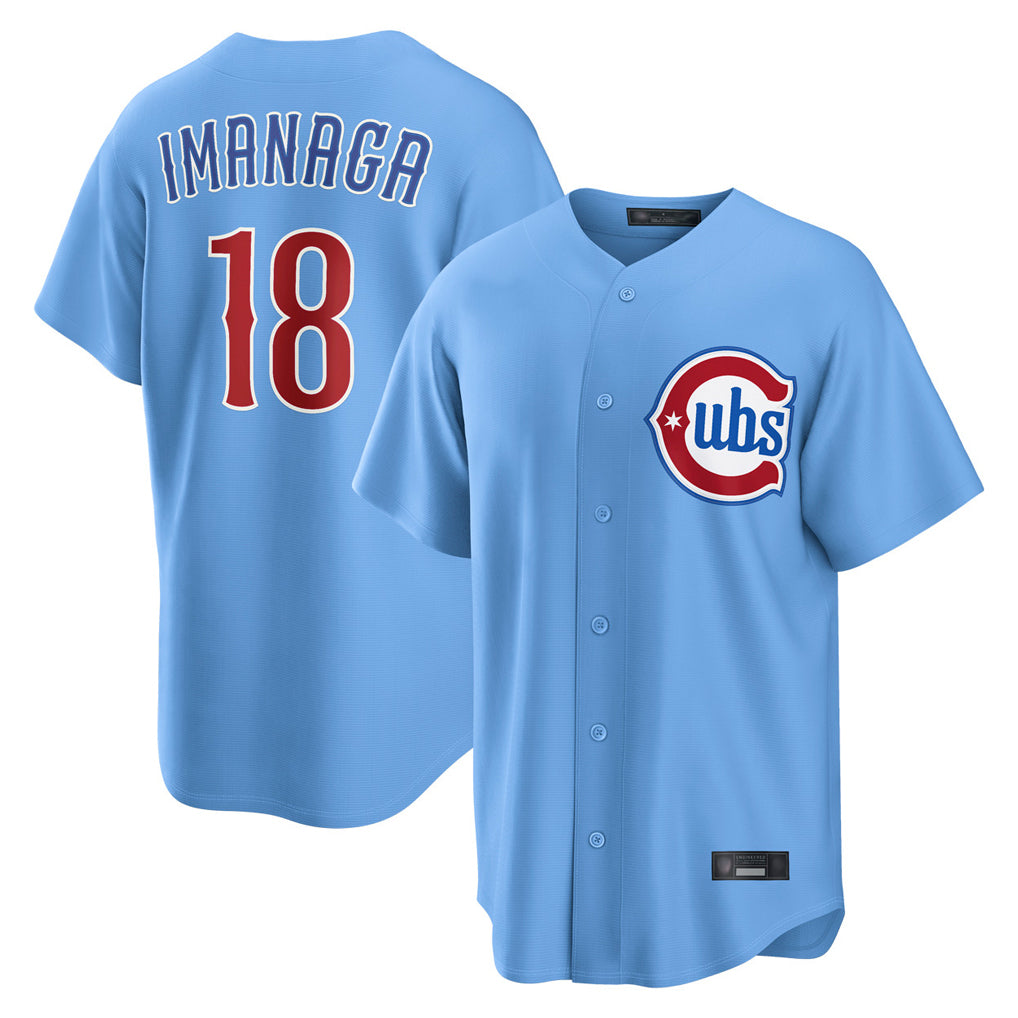 C.Cubs #18 Shota Imanaga Player Light Blue Home Game Gdoa Stitched Jerseys