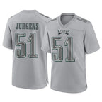 P.Eagles #51 Cam Jurgens Player Gray Atmosphere Fashion Home Game Gdoa Stitched Jerseys