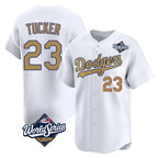 LA.Dodgers #23 Kyle Tucker Player Gold World Series Collection Limited Home Fdoa Stitched Jerseys