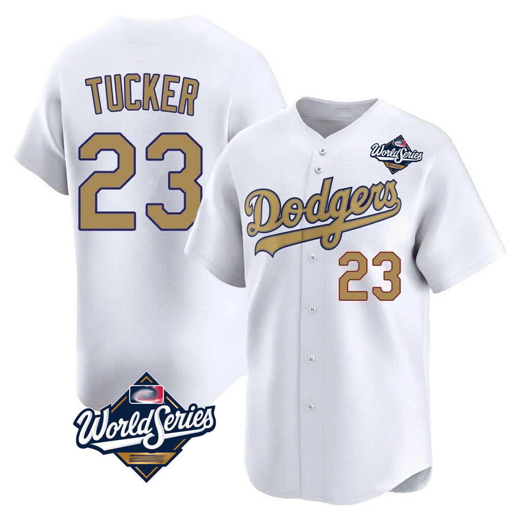 LA.Dodgers #23 Kyle Tucker Player Gold World Series Collection Limited Home Fdoa Stitched Jerseys