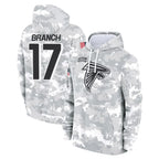 A.Falcons #17 Zachariah Branch Player Arctic Camo Salute to Service Limited Hoodie Gdoa Stitched Jerseys