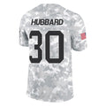 C.Panthers #30 Chuba Hubbard Player Arctic Camo Salute to Service Limited Game Gdoa Stitched Jerseys