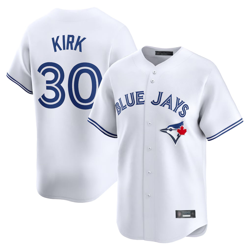 T.Blue Jays #30 Alejandro Kirk Player White Home Limited Fdoa Stitched Jerseys