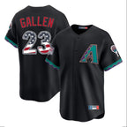 A.Diamondbacks #23 Zac Gallen Player Black USA 250 Fourth of July Home Game Gdoa250Ys Stitched Jerseys