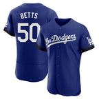 LA.Dodgers #50 Mookie Betts Player Royal City Connect Elite Home Fdoa Stitched Jerseys