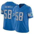 D.Lions #58 Penei Sewell Player Blue Vapor F.U.S.E. Limited Home Game Gdoa Stitched Jerseys
