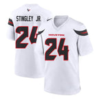 H.Texans #24 Derek Stingley Jr. Player White Home Game Gdoa Stitched Jerseys
