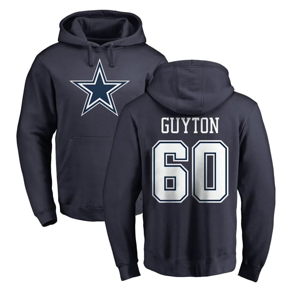 D.Cowboys #60 Tyler Guyton Player Navy Pullover Hoodies Limited Gdoa Stitched Jerseys