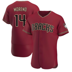 A.Diamondbacks #14 Gabriel Moreno Player Red Authentic Crimson Alternate Stitched Jerseys