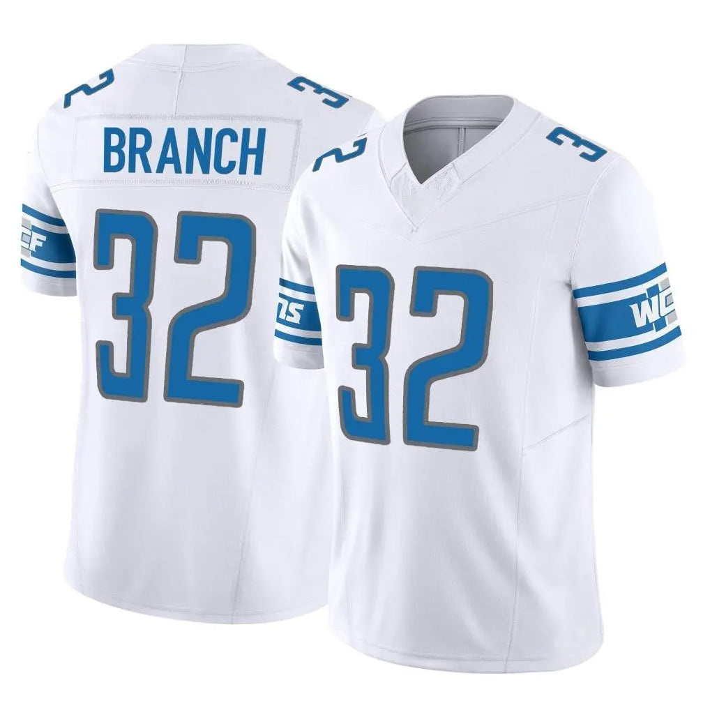 D.Lions #32 Brian Branch Player White Vapor F.U.S.E. Limited Home Game Gdoa Stitched Jerseys