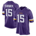 M.Vikings #15 Dallas Turner Player Purple Home Game Gdoa Stitched Jerseys