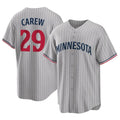 M.Twins #29 Rod Carew Player Gray Game Limited Home Fdoa Stitched Jerseys