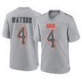C.Browns #4 Deshaun Watson Player Gray Atmosphere Fashion Game Gdoa Stitched Jerseys