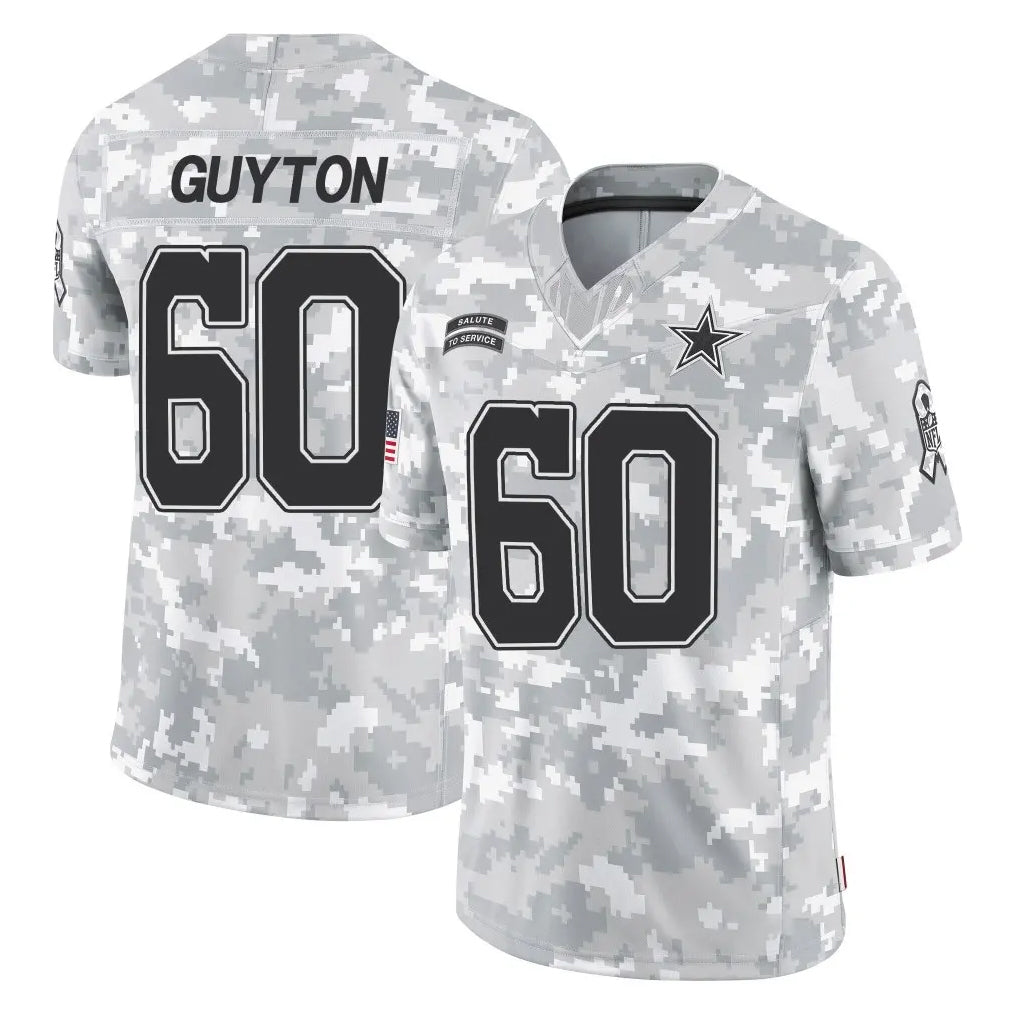 D.Cowboys #60 Tyler Guyton Player Arctic Camo Salute to Service Limited Home Game Gdoa Stitched Jerseys