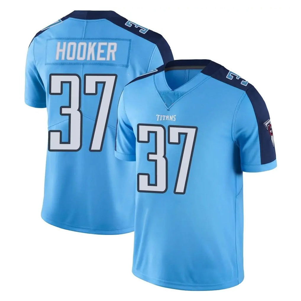 T.Titans #37 Amani Hooker Player Light Blue Limited Color Rush Home Game Gdoa Stitched Jerseys