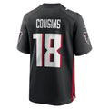 A.Falcons #18 Kirk Cousins Player Black Home Game Gdoa Stitched Jerseys