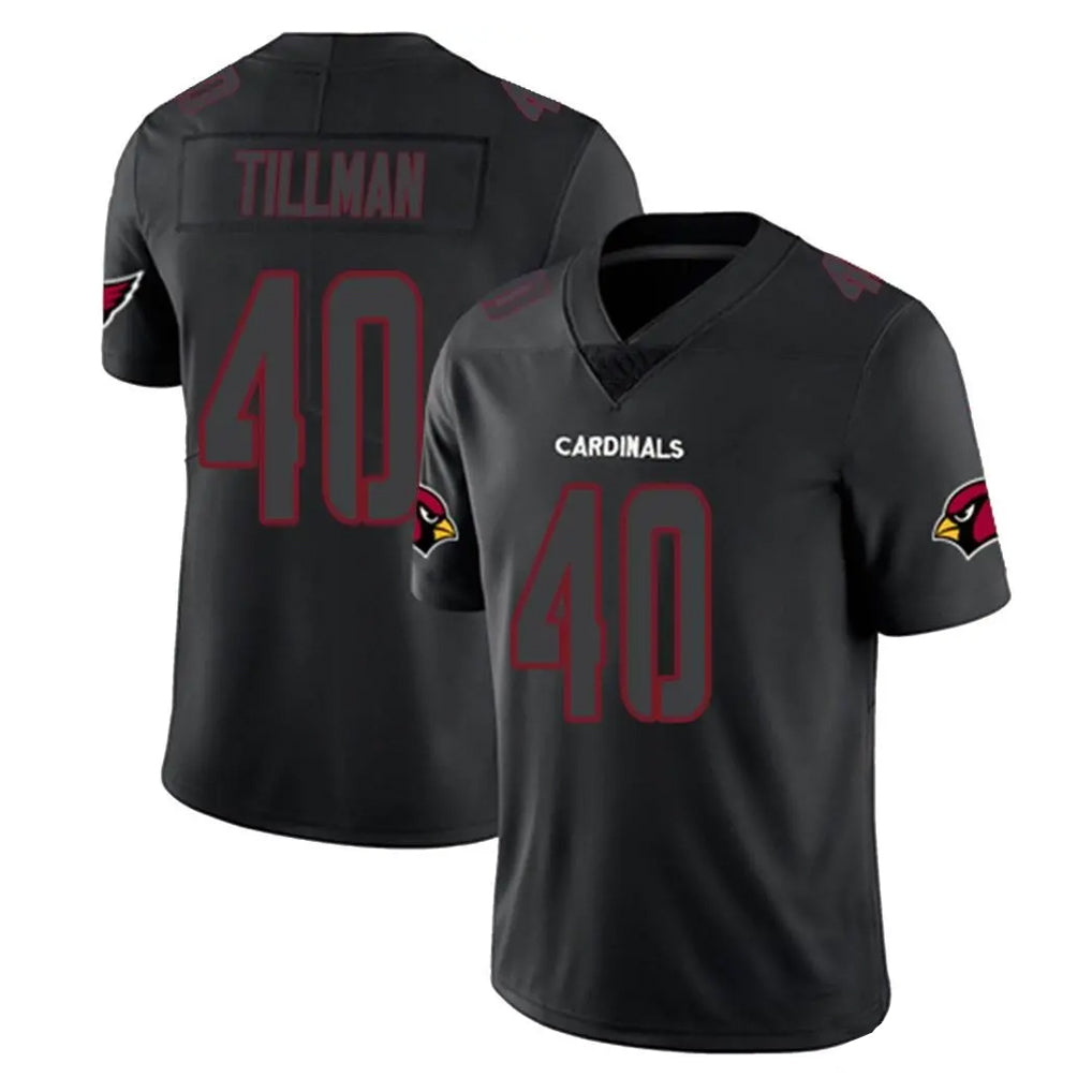 A.Cardinals #40 Pat Tillman Player Black Impact Limited Home Game Gdoa Stitched Jerseys